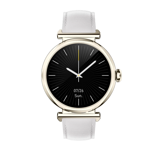 Runmefit GRACE Smart Watch for Women with elegant design and 1.27-inch display on a white strap.
