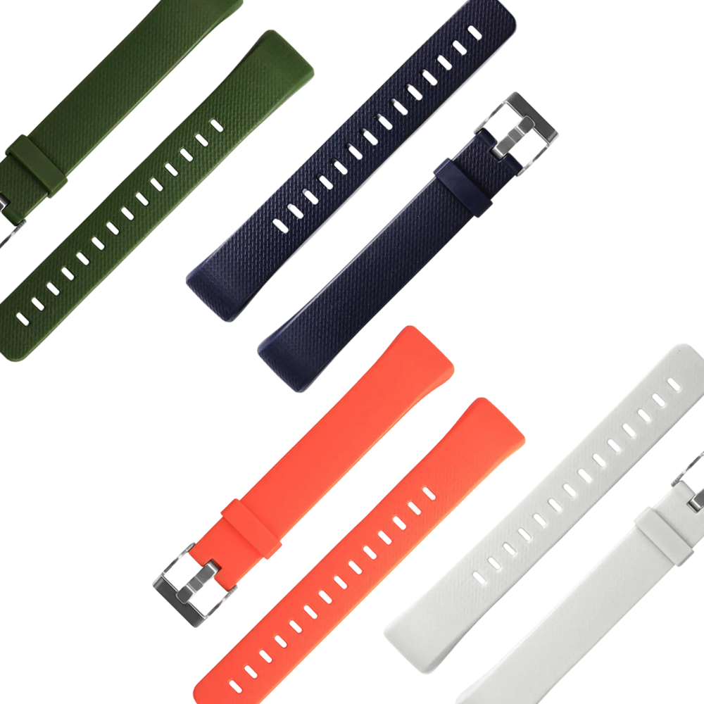 Bracelet de rechange en silicone pour <tc>Runmefit</tc> Bracelet connecté S5, pack de 4 modèles